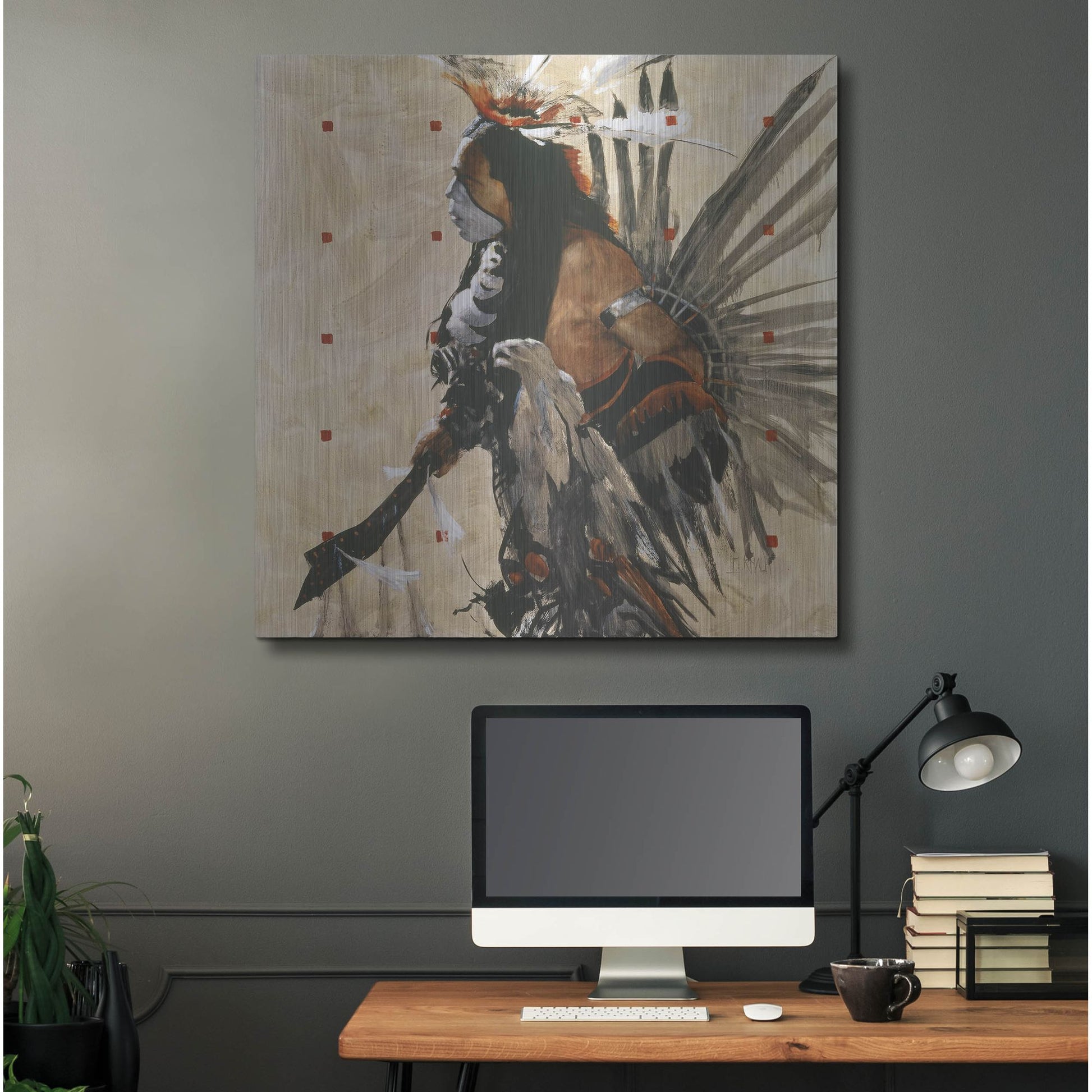 Luxe Metal Art 'Ben Yahola I I I' by J. E. Knauf, Metal Wall Art,36x36