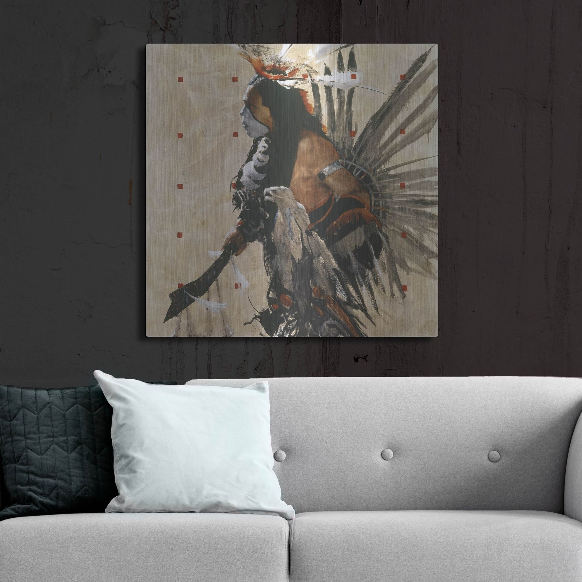 Luxe Metal Art 'Ben Yahola I I I' by J. E. Knauf, Metal Wall Art,36x36