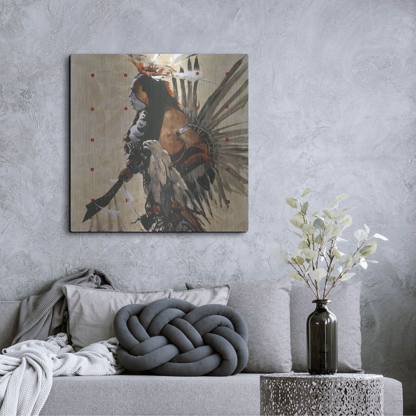 Luxe Metal Art 'Ben Yahola I I I' by J. E. Knauf, Metal Wall Art,36x36