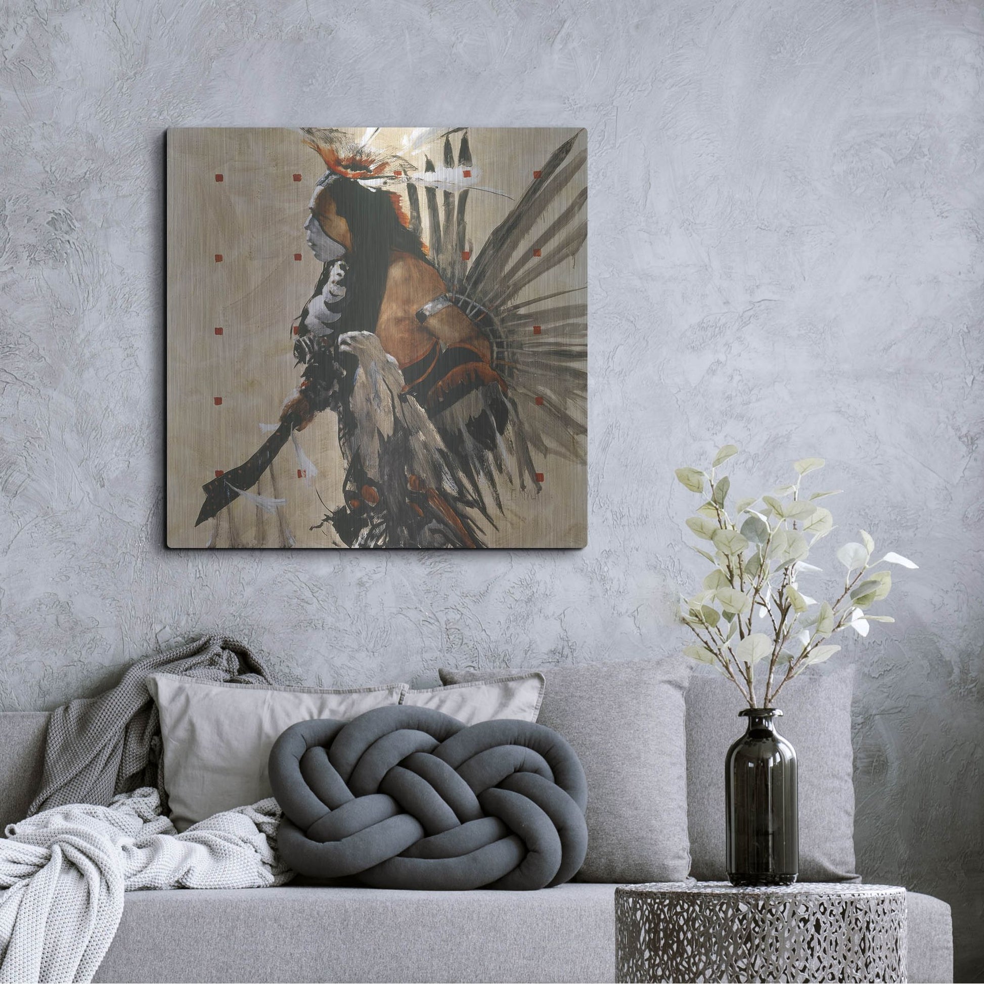 Luxe Metal Art 'Ben Yahola I I I' by J. E. Knauf, Metal Wall Art,36x36