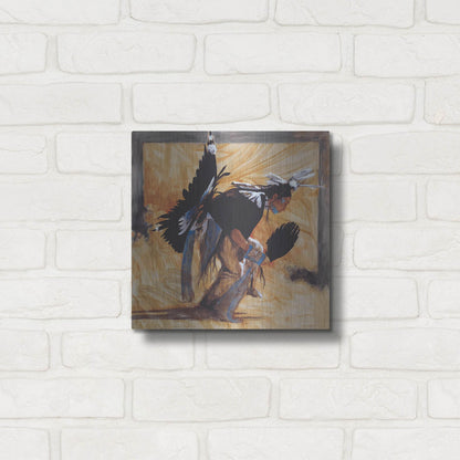 Luxe Metal Art 'D. Looking Glass' by J. E. Knauf, Metal Wall Art,12x12