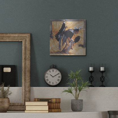 Luxe Metal Art 'D. Looking Glass' by J. E. Knauf, Metal Wall Art,12x12