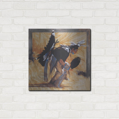 Luxe Metal Art 'D. Looking Glass' by J. E. Knauf, Metal Wall Art,24x24