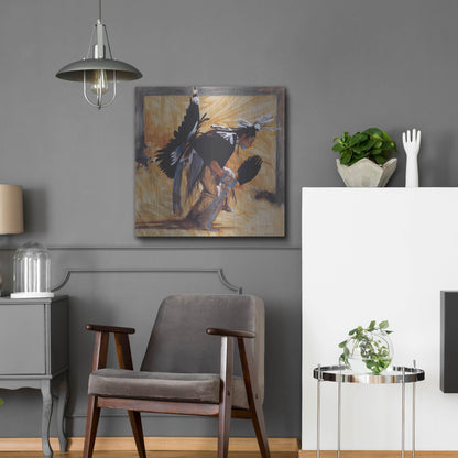 Luxe Metal Art 'D. Looking Glass' by J. E. Knauf, Metal Wall Art,24x24