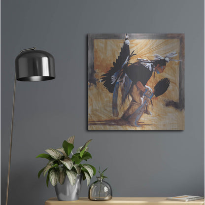 Luxe Metal Art 'D. Looking Glass' by J. E. Knauf, Metal Wall Art,24x24