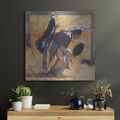 Luxe Metal Art 'D. Looking Glass' by J. E. Knauf, Metal Wall Art,24x24