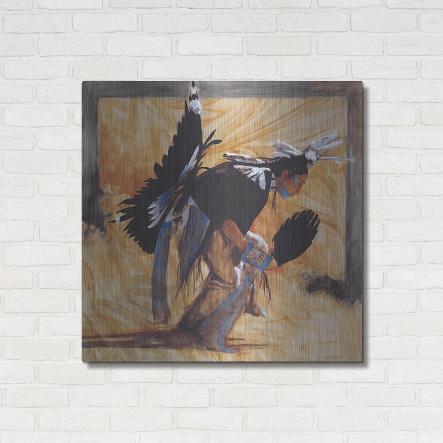 Luxe Metal Art 'D. Looking Glass' by J. E. Knauf, Metal Wall Art,36x36