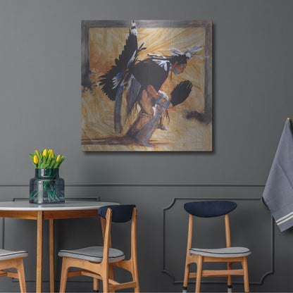 Luxe Metal Art 'D. Looking Glass' by J. E. Knauf, Metal Wall Art,36x36