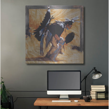 Luxe Metal Art 'D. Looking Glass' by J. E. Knauf, Metal Wall Art,36x36