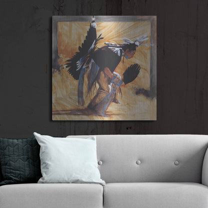 Luxe Metal Art 'D. Looking Glass' by J. E. Knauf, Metal Wall Art,36x36