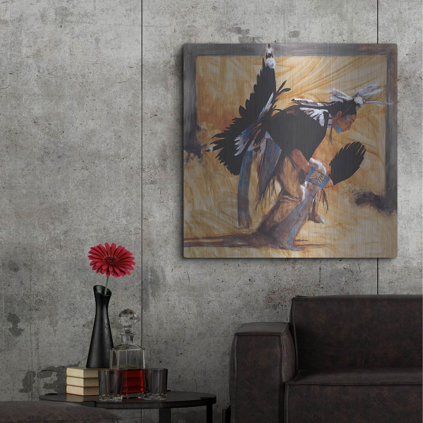 Luxe Metal Art 'D. Looking Glass' by J. E. Knauf, Metal Wall Art,36x36