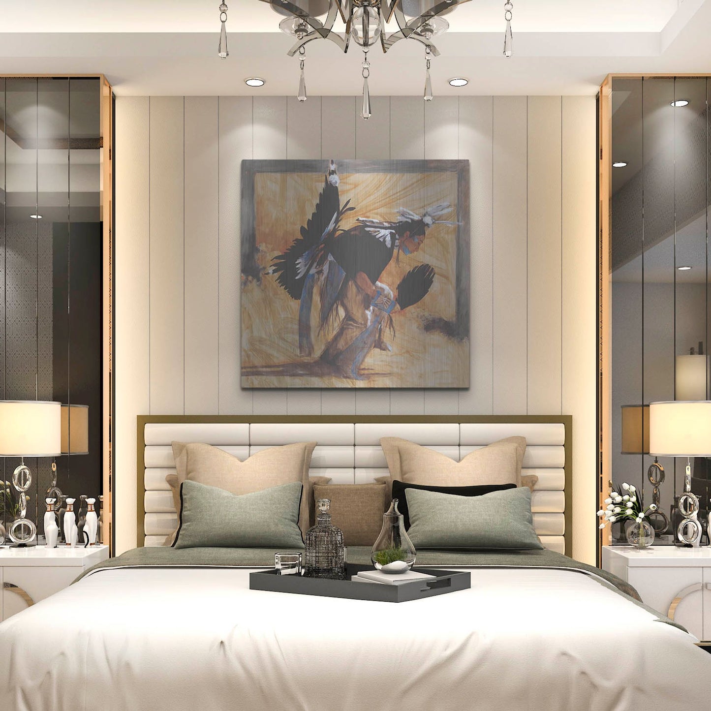 Luxe Metal Art 'D. Looking Glass' by J. E. Knauf, Metal Wall Art,36x36