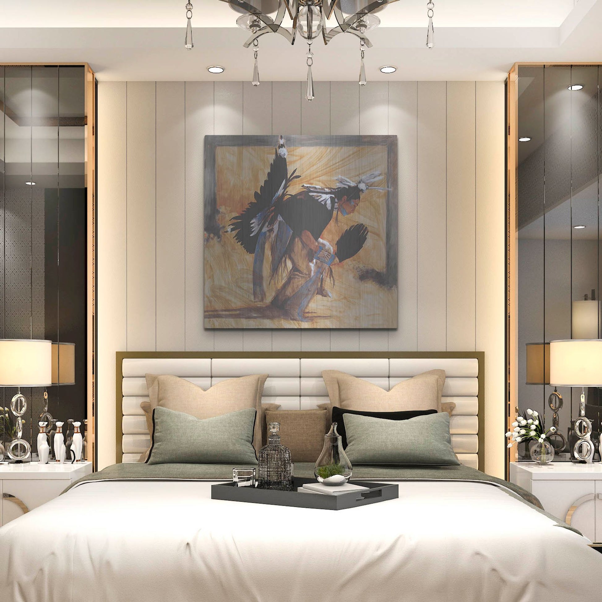 Luxe Metal Art 'D. Looking Glass' by J. E. Knauf, Metal Wall Art,36x36