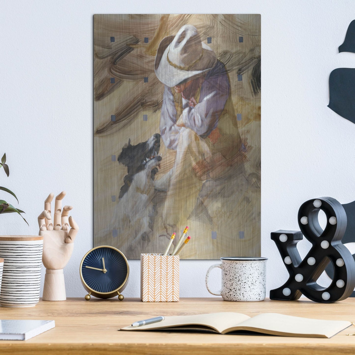 Luxe Metal Art 'Marching Orders' by J. E. Knauf, Metal Wall Art,12x16