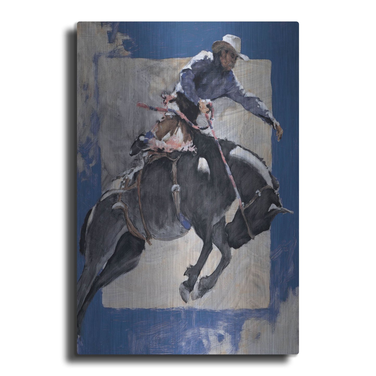 Luxe Metal Art 'Countdown In Blue' by J. E. Knauf, Metal Wall Art