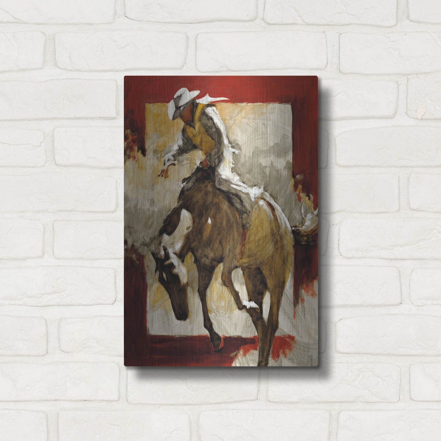 Luxe Metal Art 'Countdown In Red' by J. E. Knauf, Metal Wall Art,12x16