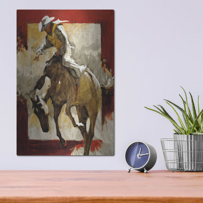 Luxe Metal Art 'Countdown In Red' by J. E. Knauf, Metal Wall Art,12x16