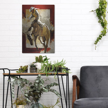 Luxe Metal Art 'Countdown In Red' by J. E. Knauf, Metal Wall Art,12x16