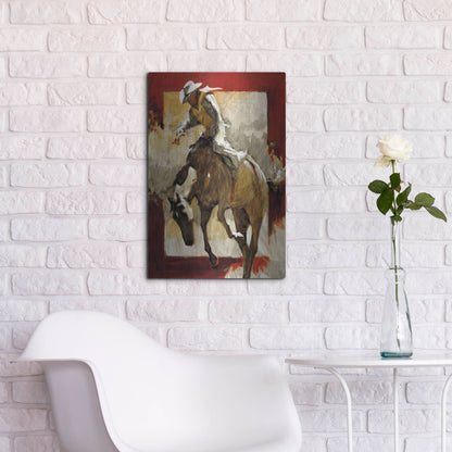 Luxe Metal Art 'Countdown In Red' by J. E. Knauf, Metal Wall Art,16x24