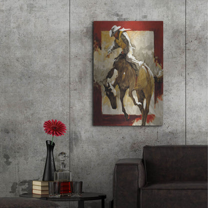 Luxe Metal Art 'Countdown In Red' by J. E. Knauf, Metal Wall Art,24x36