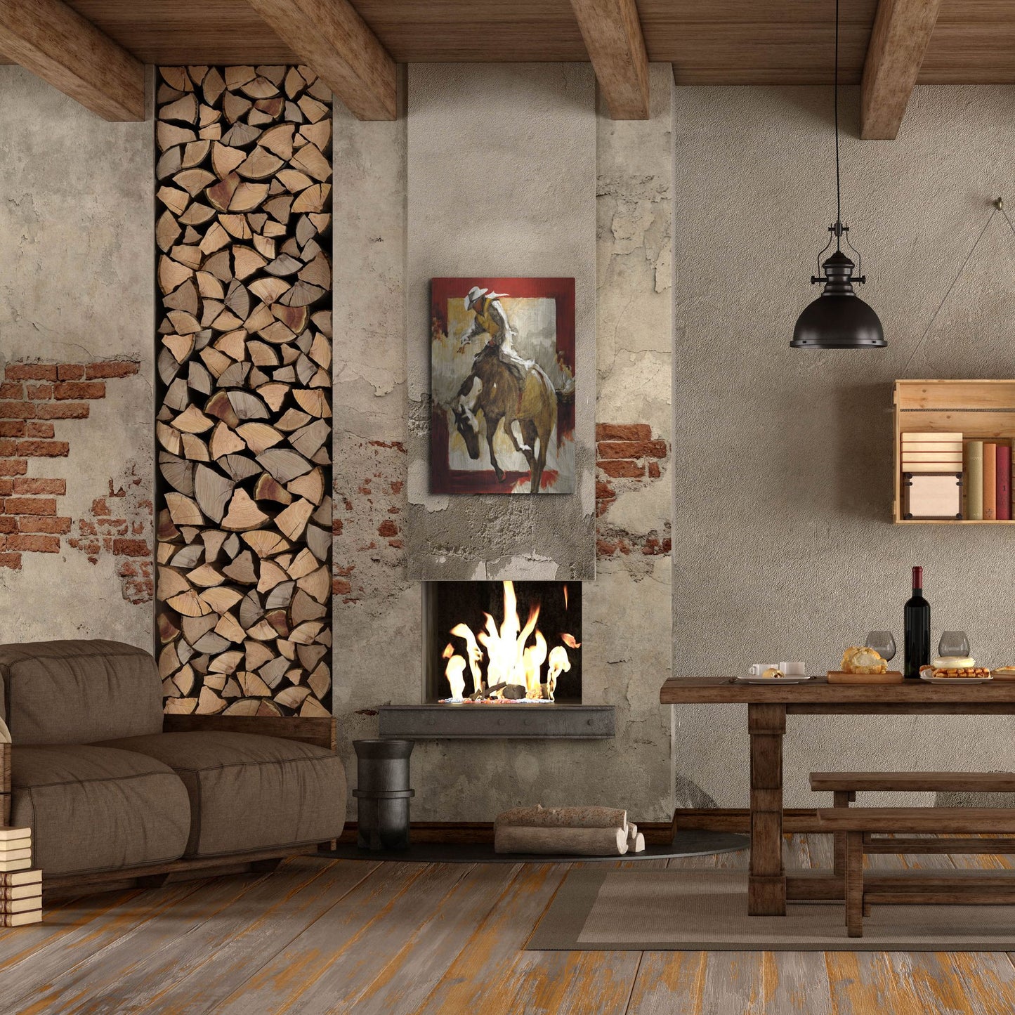 Luxe Metal Art 'Countdown In Red' by J. E. Knauf, Metal Wall Art,24x36