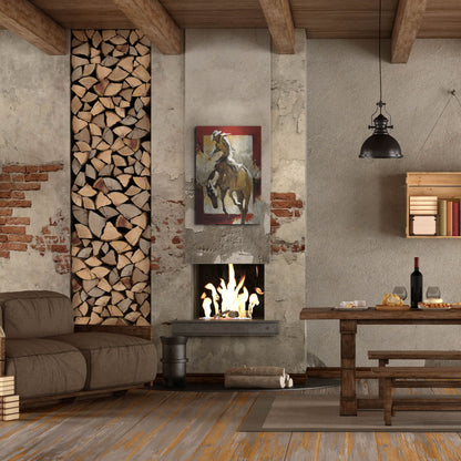 Luxe Metal Art 'Countdown In Red' by J. E. Knauf, Metal Wall Art,24x36