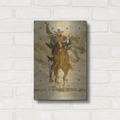 Luxe Metal Art 'Holdin' On' by J. E. Knauf, Metal Wall Art,12x16