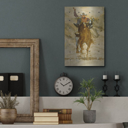 Luxe Metal Art 'Holdin' On' by J. E. Knauf, Metal Wall Art,12x16
