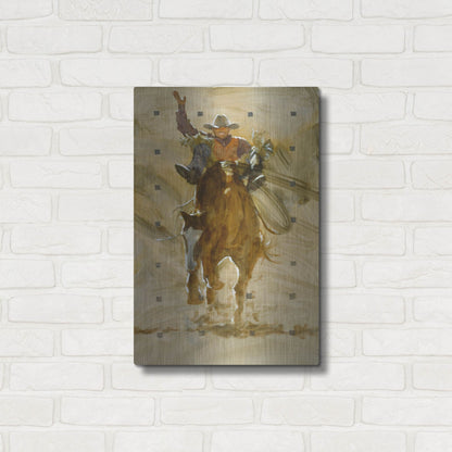Luxe Metal Art 'Holdin' On' by J. E. Knauf, Metal Wall Art,16x24