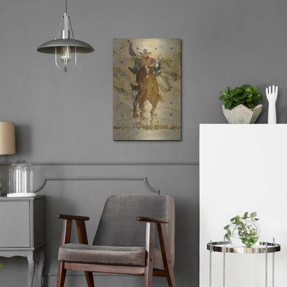 Luxe Metal Art 'Holdin' On' by J. E. Knauf, Metal Wall Art,16x24