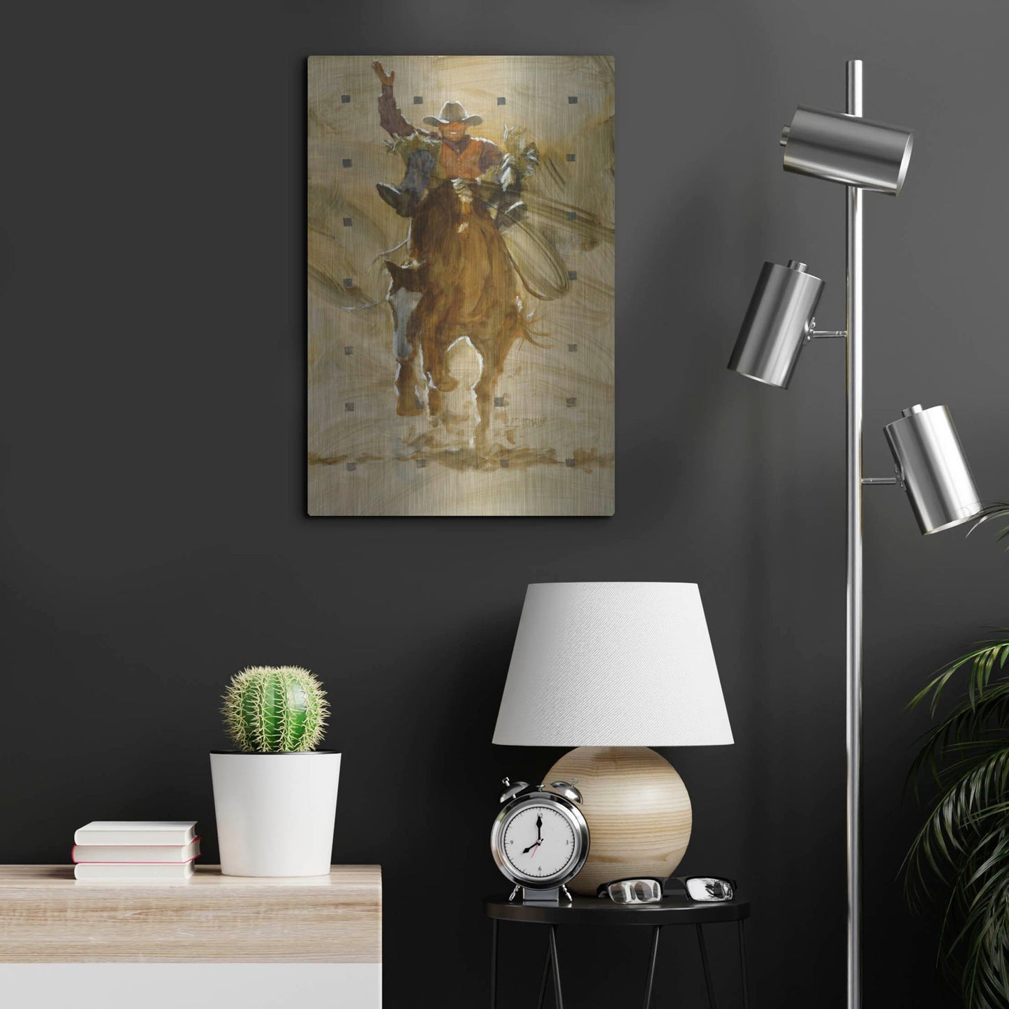 Luxe Metal Art 'Holdin' On' by J. E. Knauf, Metal Wall Art,16x24