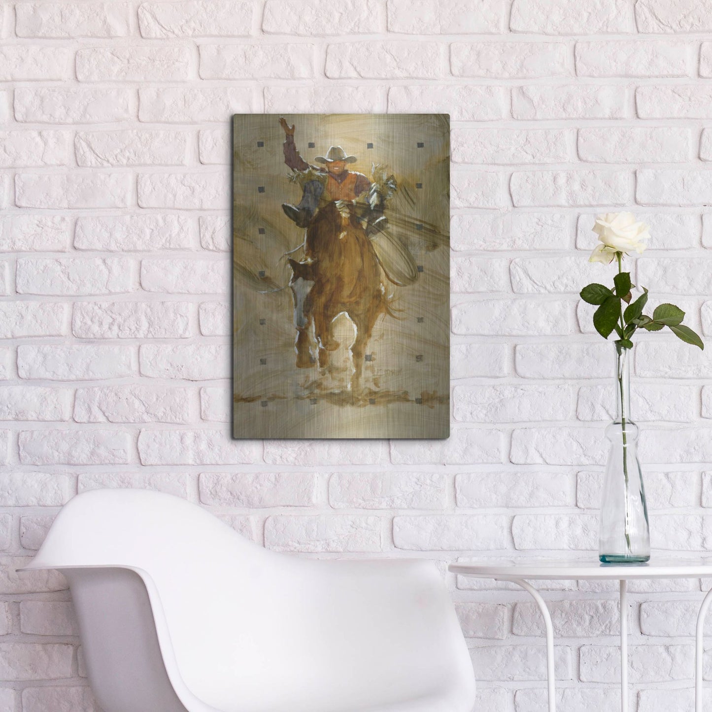 Luxe Metal Art 'Holdin' On' by J. E. Knauf, Metal Wall Art,16x24