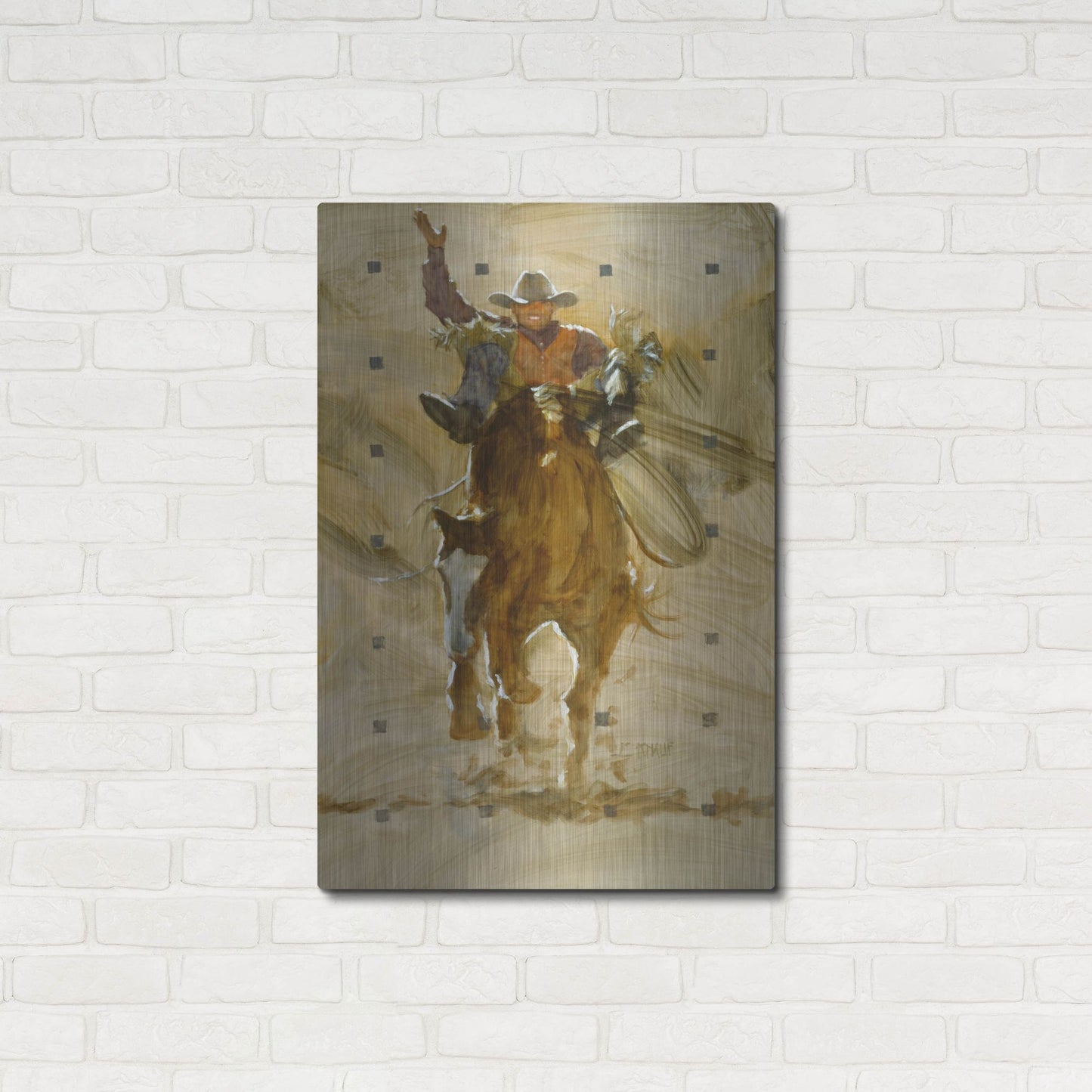 Luxe Metal Art 'Holdin' On' by J. E. Knauf, Metal Wall Art,24x36