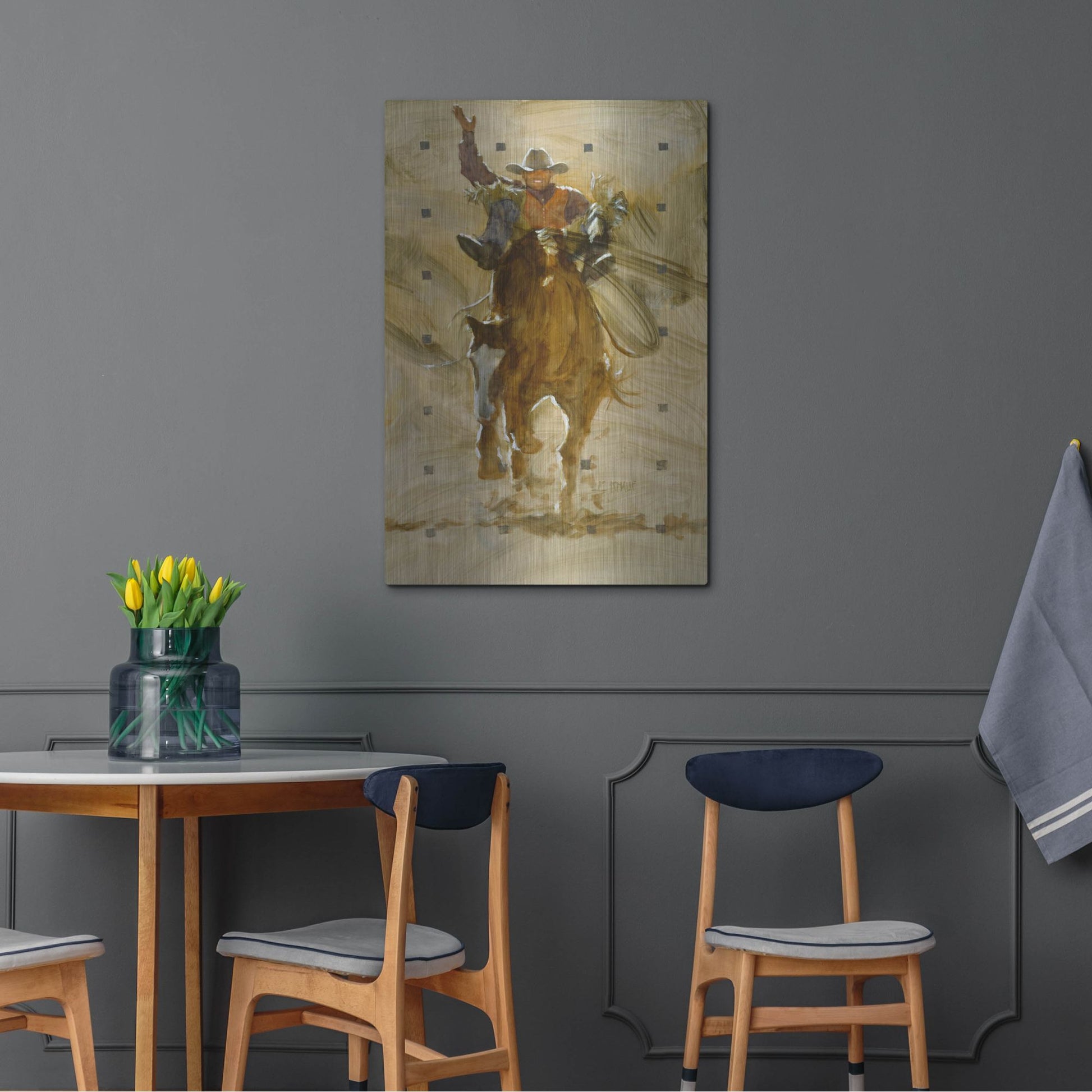 Luxe Metal Art 'Holdin' On' by J. E. Knauf, Metal Wall Art,24x36