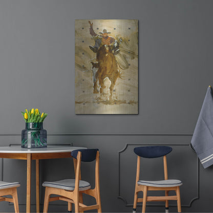 Luxe Metal Art 'Holdin' On' by J. E. Knauf, Metal Wall Art,24x36