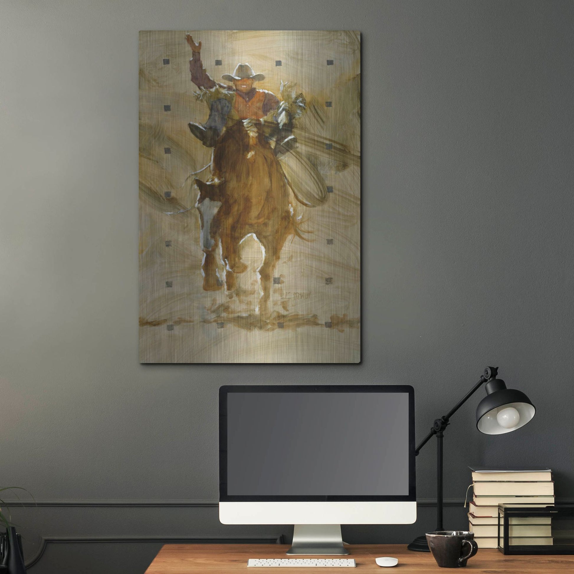 Luxe Metal Art 'Holdin' On' by J. E. Knauf, Metal Wall Art,24x36