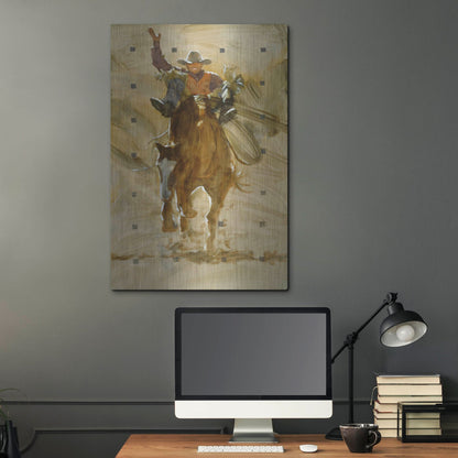 Luxe Metal Art 'Holdin' On' by J. E. Knauf, Metal Wall Art,24x36