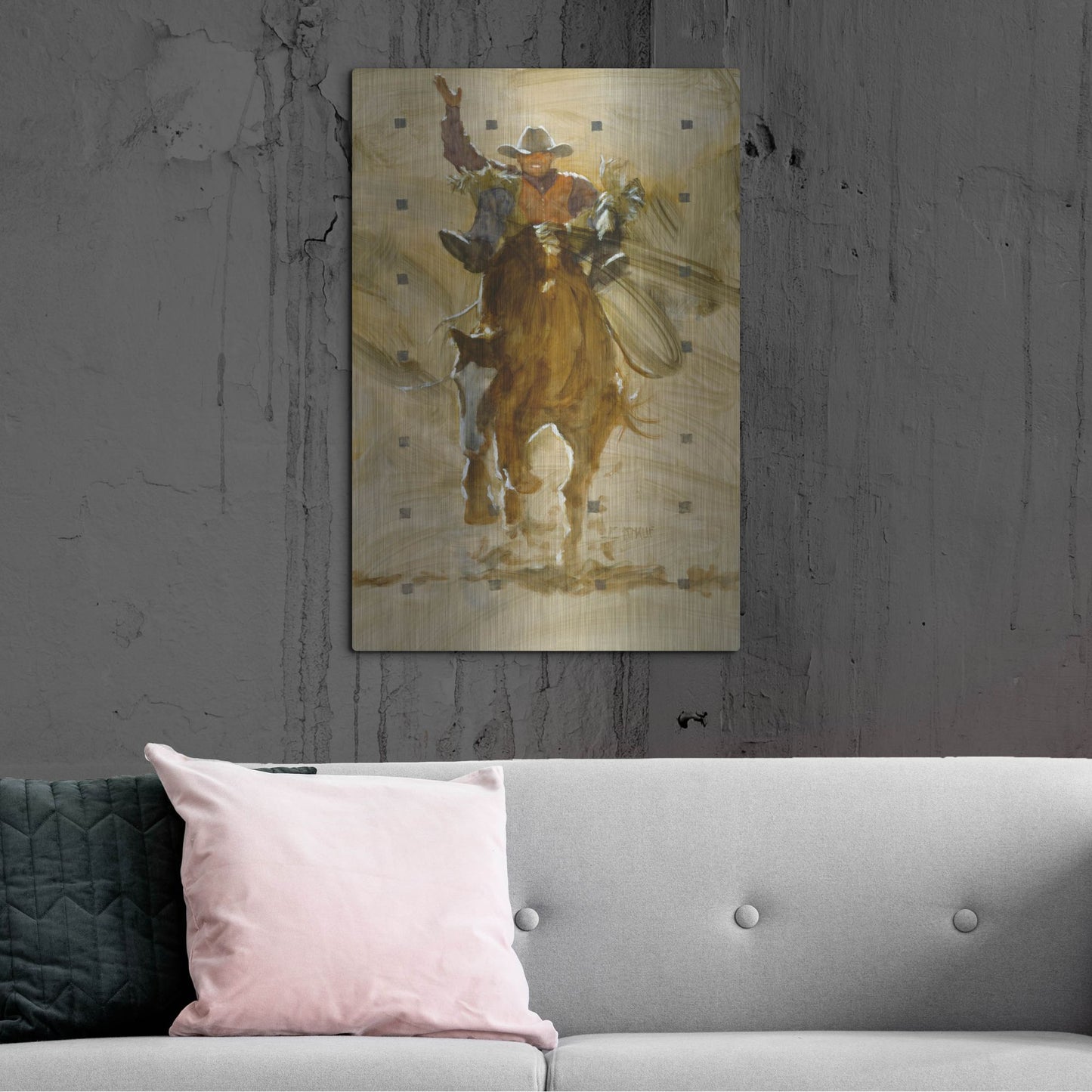 Luxe Metal Art 'Holdin' On' by J. E. Knauf, Metal Wall Art,24x36