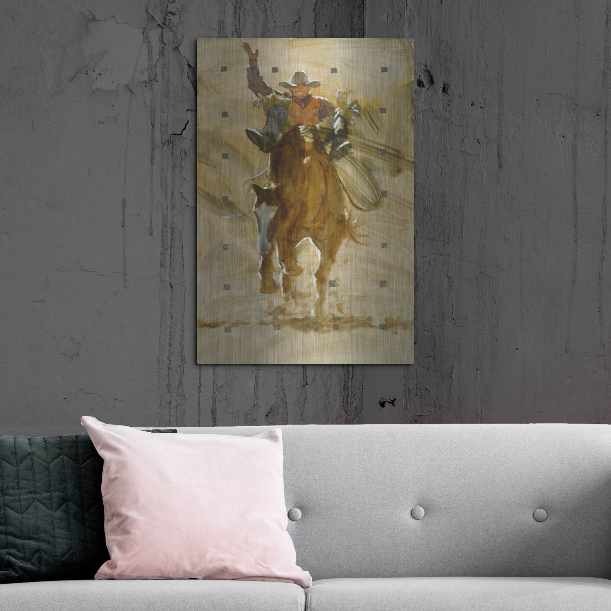 Luxe Metal Art 'Holdin' On' by J. E. Knauf, Metal Wall Art,24x36