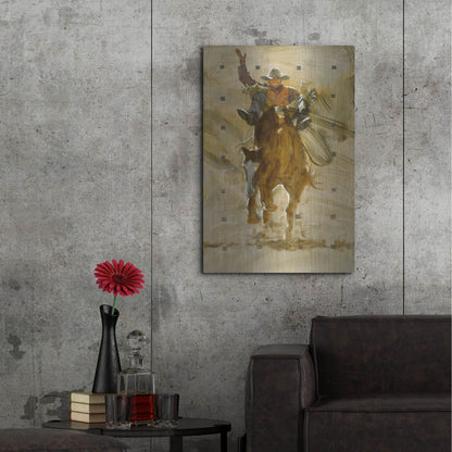 Luxe Metal Art 'Holdin' On' by J. E. Knauf, Metal Wall Art,24x36