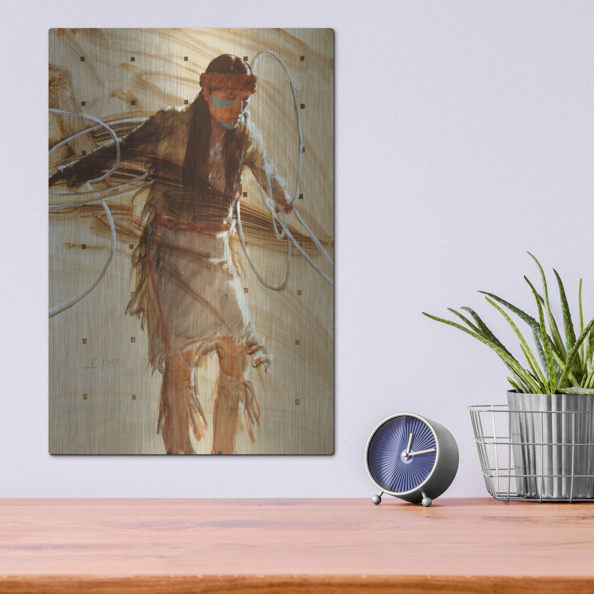 Luxe Metal Art 'In The Center' by J. E. Knauf, Metal Wall Art,12x16