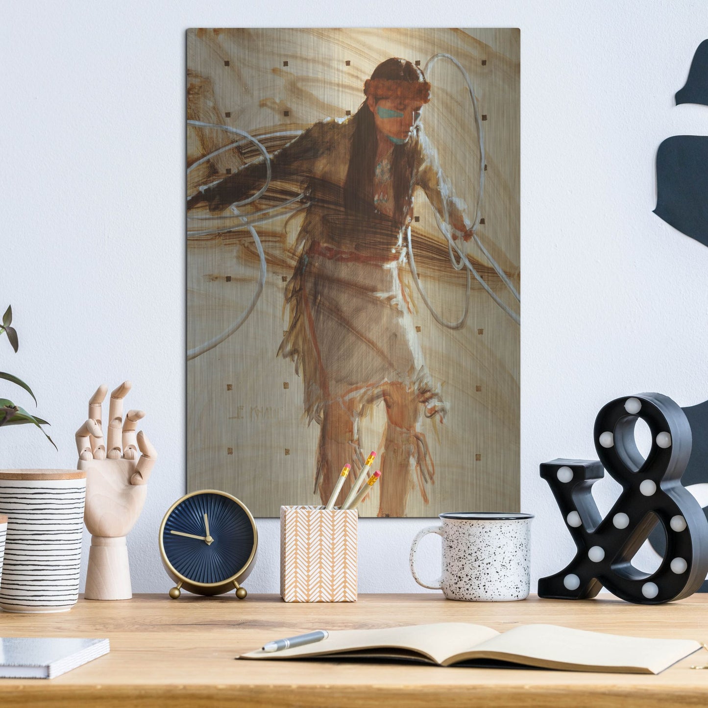 Luxe Metal Art 'In The Center' by J. E. Knauf, Metal Wall Art,12x16