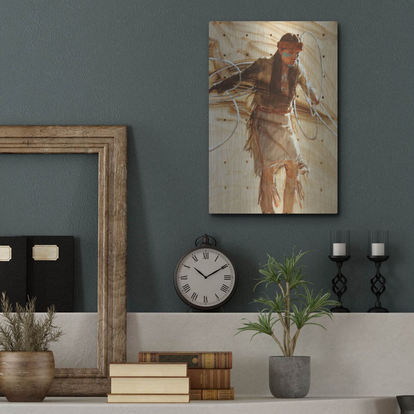 Luxe Metal Art 'In The Center' by J. E. Knauf, Metal Wall Art,12x16