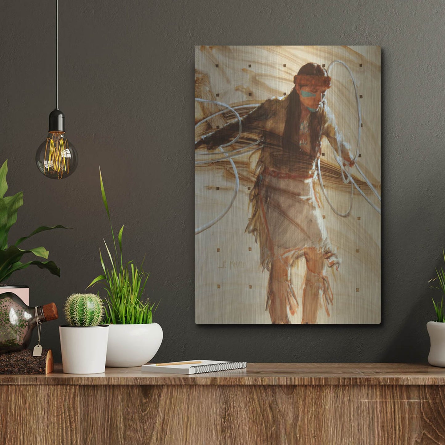 Luxe Metal Art 'In The Center' by J. E. Knauf, Metal Wall Art,12x16