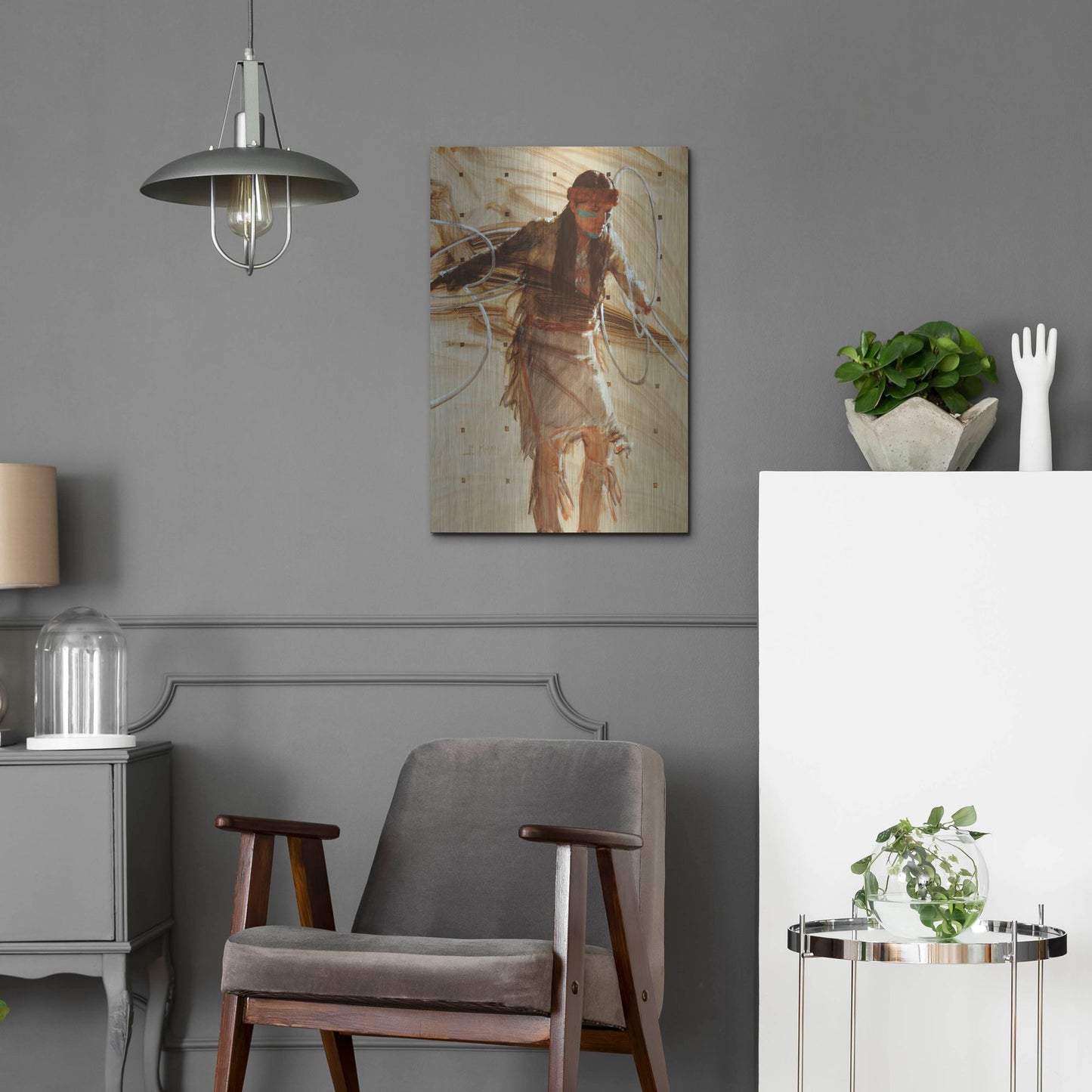 Luxe Metal Art 'In The Center' by J. E. Knauf, Metal Wall Art,16x24
