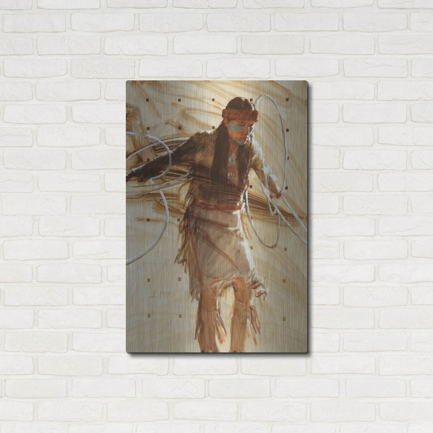 Luxe Metal Art 'In The Center' by J. E. Knauf, Metal Wall Art,24x36