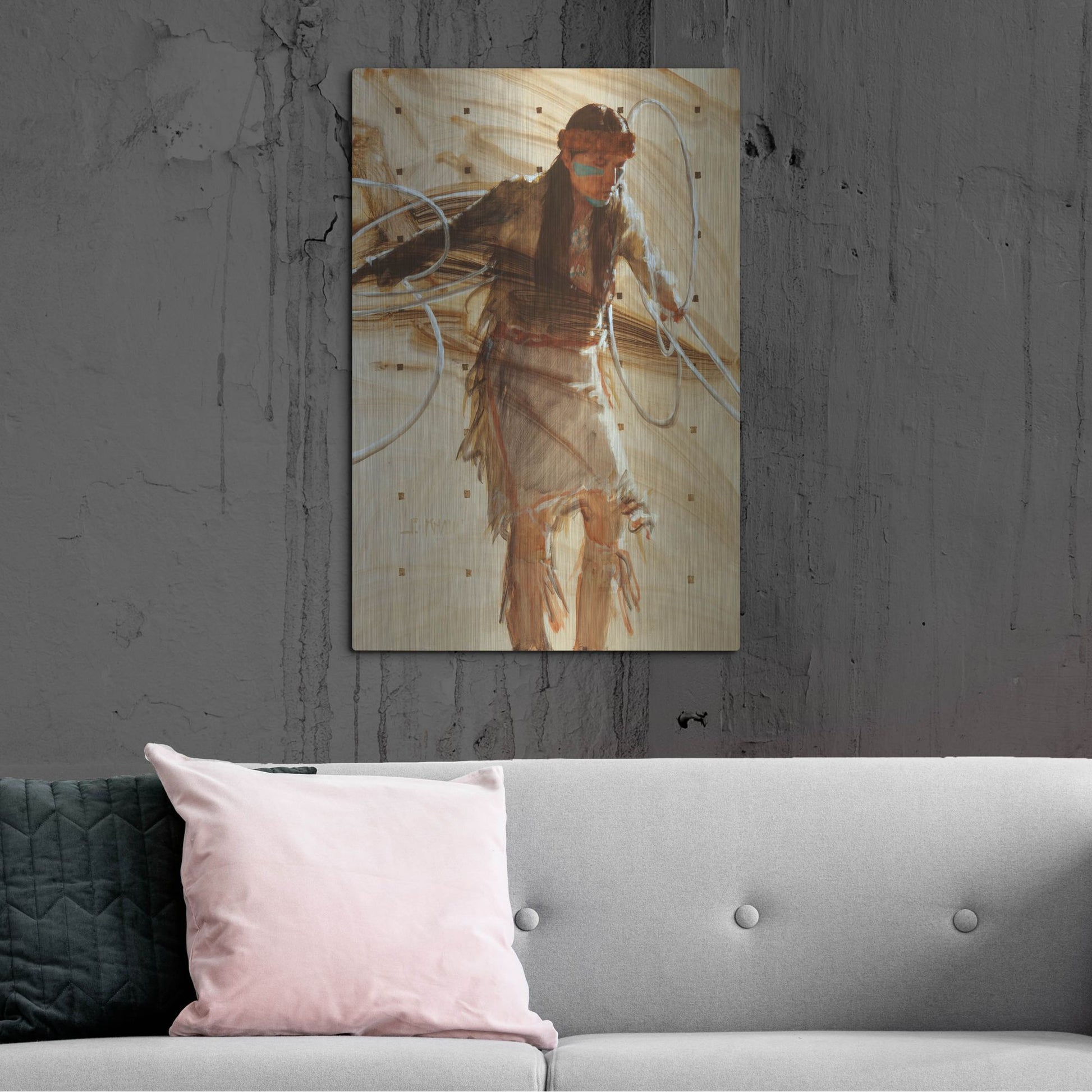 Luxe Metal Art 'In The Center' by J. E. Knauf, Metal Wall Art,24x36