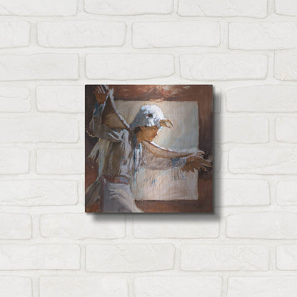 Luxe Metal Art 'Eagle Dance' by J. E. Knauf, Metal Wall Art,12x12