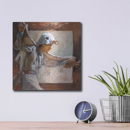 Luxe Metal Art 'Eagle Dance' by J. E. Knauf, Metal Wall Art,12x12