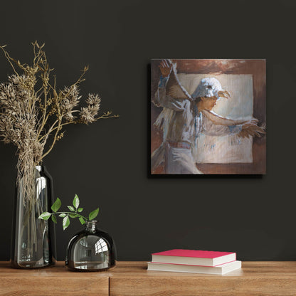 Luxe Metal Art 'Eagle Dance' by J. E. Knauf, Metal Wall Art,12x12